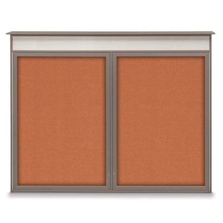 United Visual Products Single Door Enclosed Indoor Letterboard UV1125-WHITE-BARBLU
